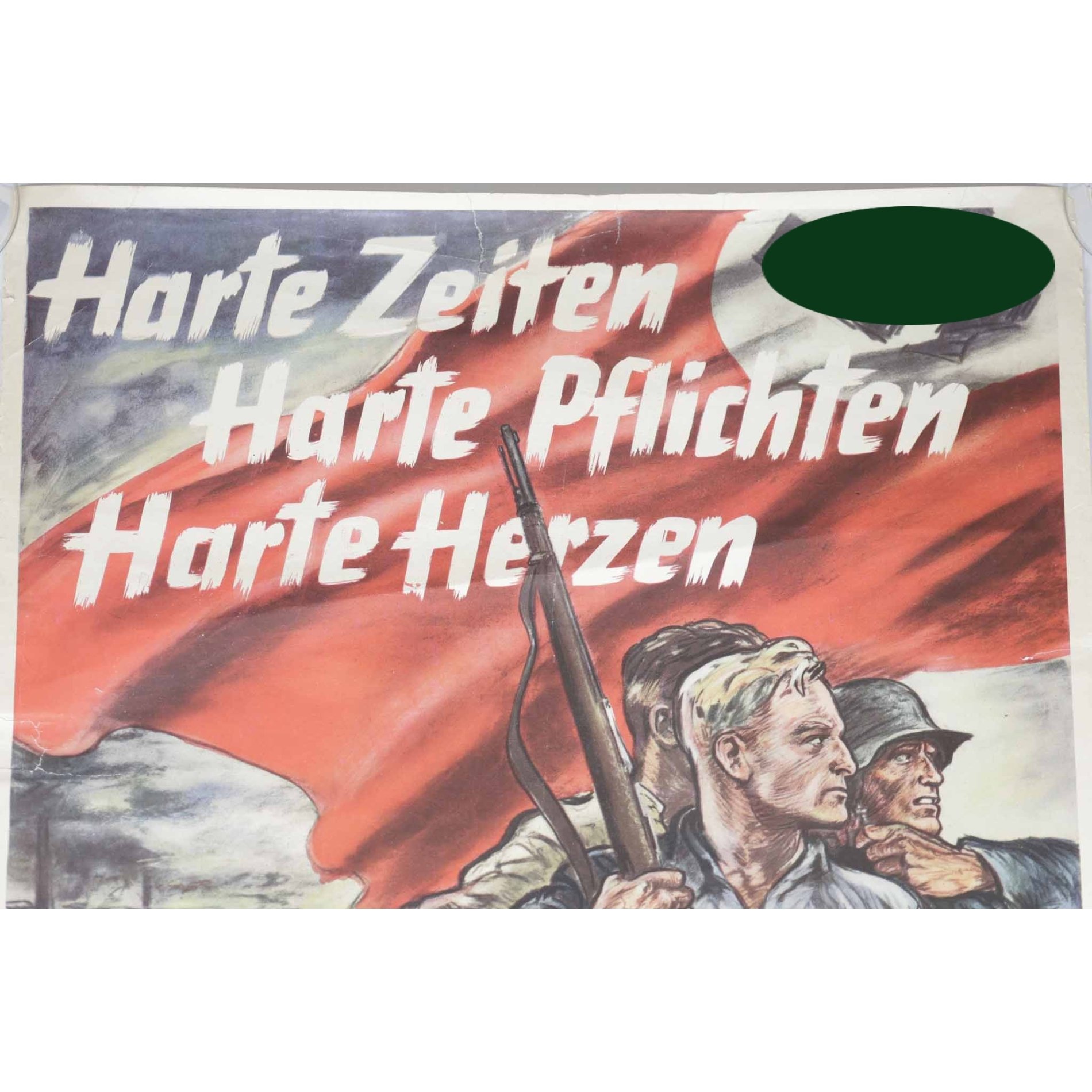 3.Reich Großes original Plakat 'Harte Zeiten Harte Pflichten Harte Herzen' — image 2