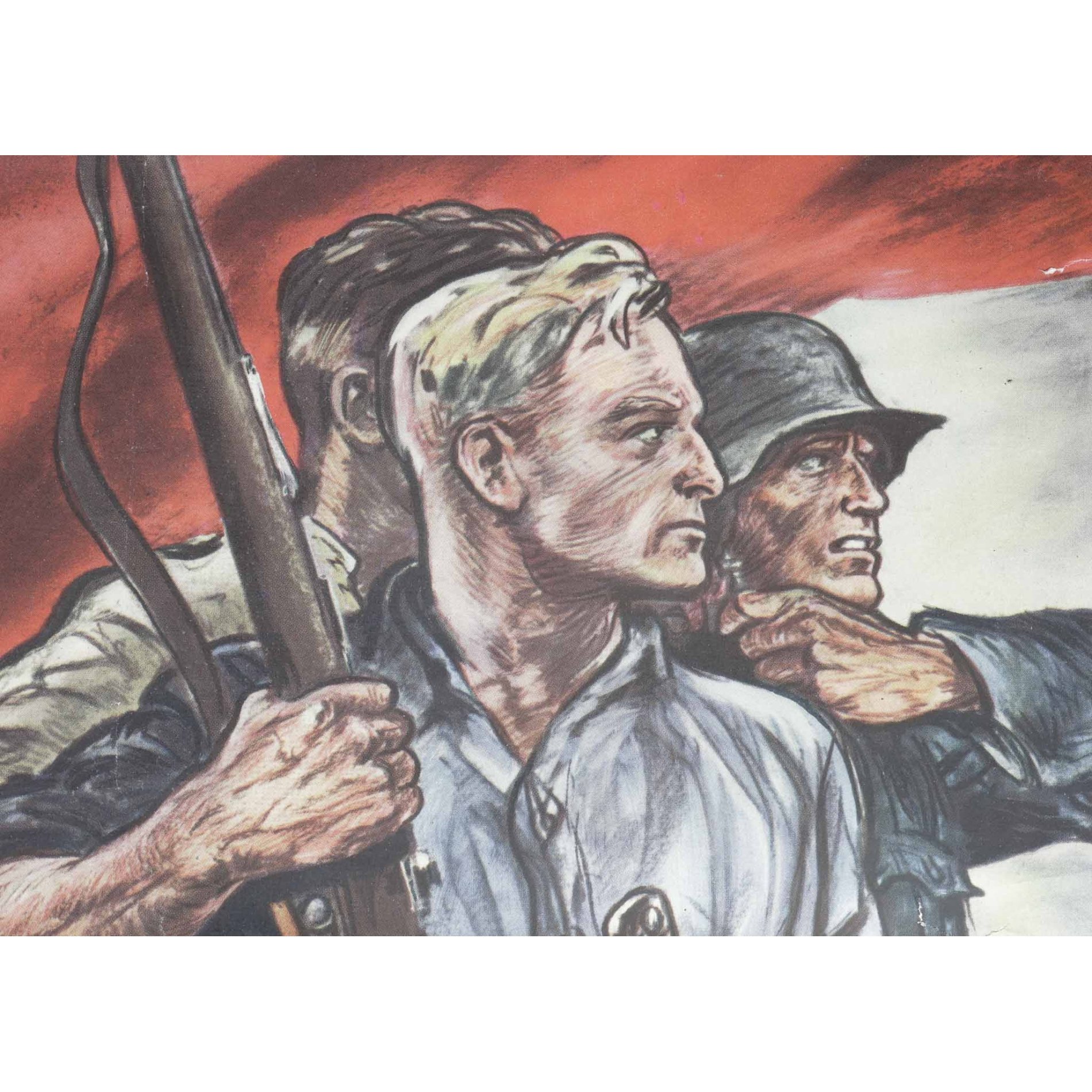 3.Reich Großes original Plakat 'Harte Zeiten Harte Pflichten Harte Herzen' — image 7