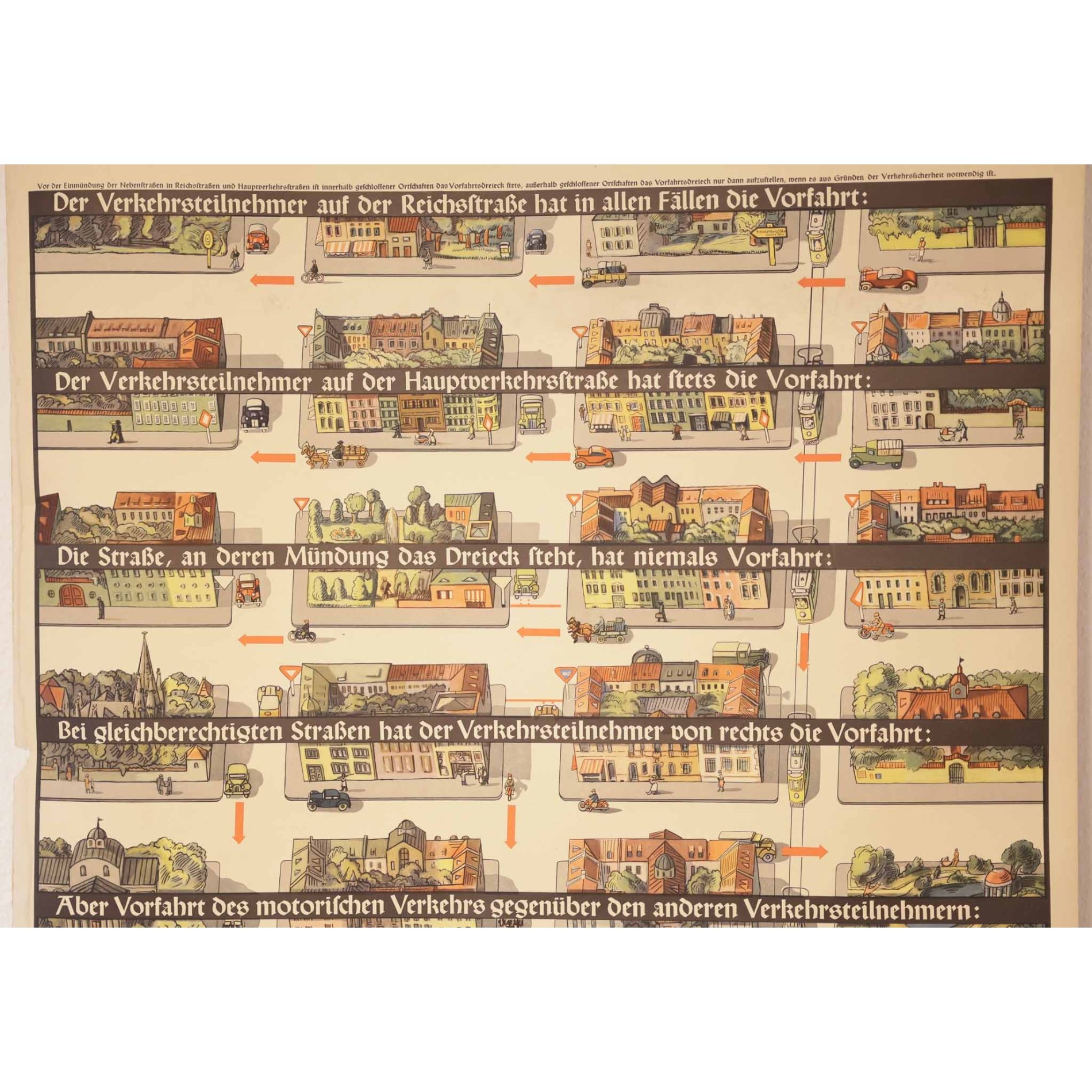 3.Reich Original Plakat 'NSKK Verkehrs-Erziehungsdienst' Tafel 5 — image 3