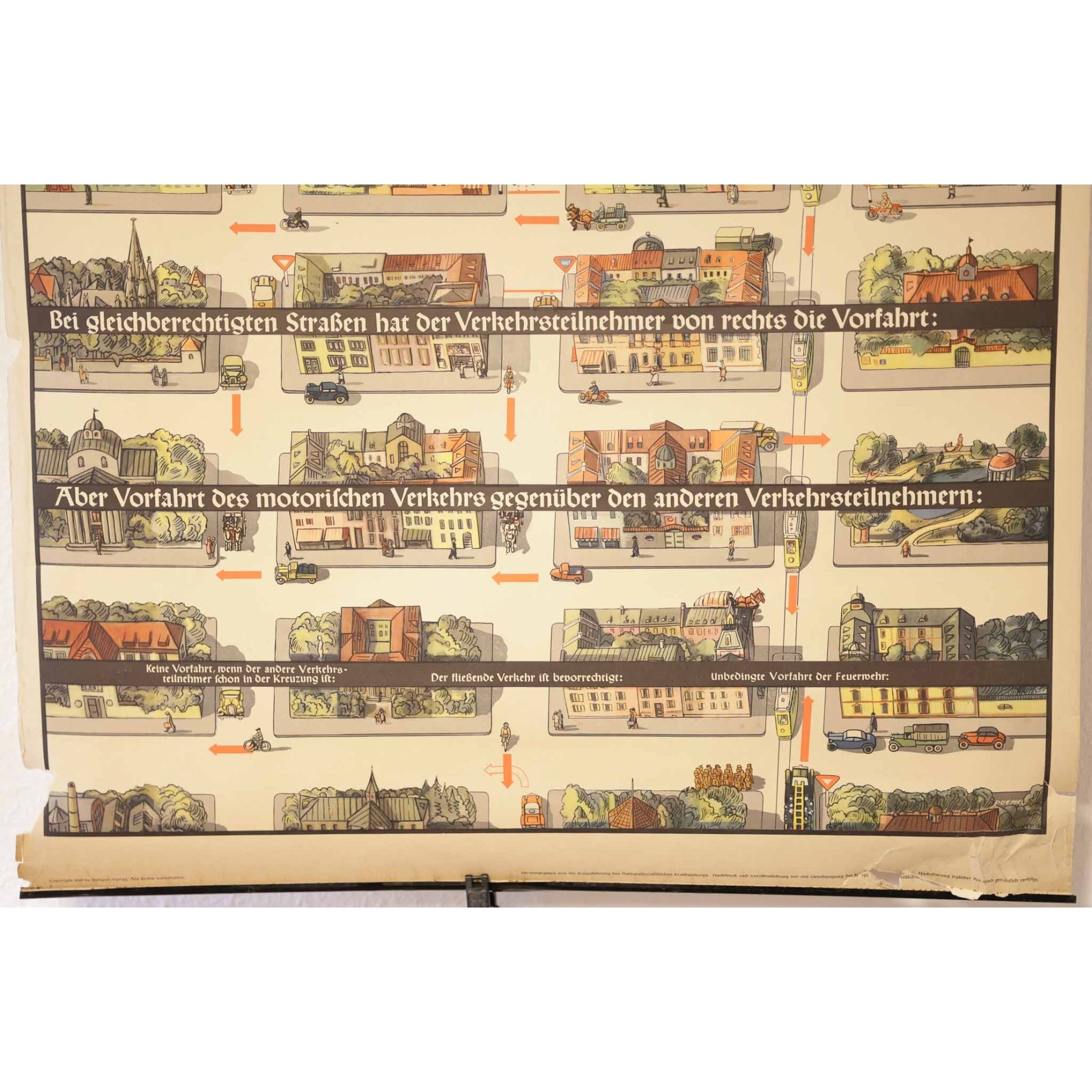 3.Reich Original Plakat 'NSKK Verkehrs-Erziehungsdienst' Tafel 5 — image 4