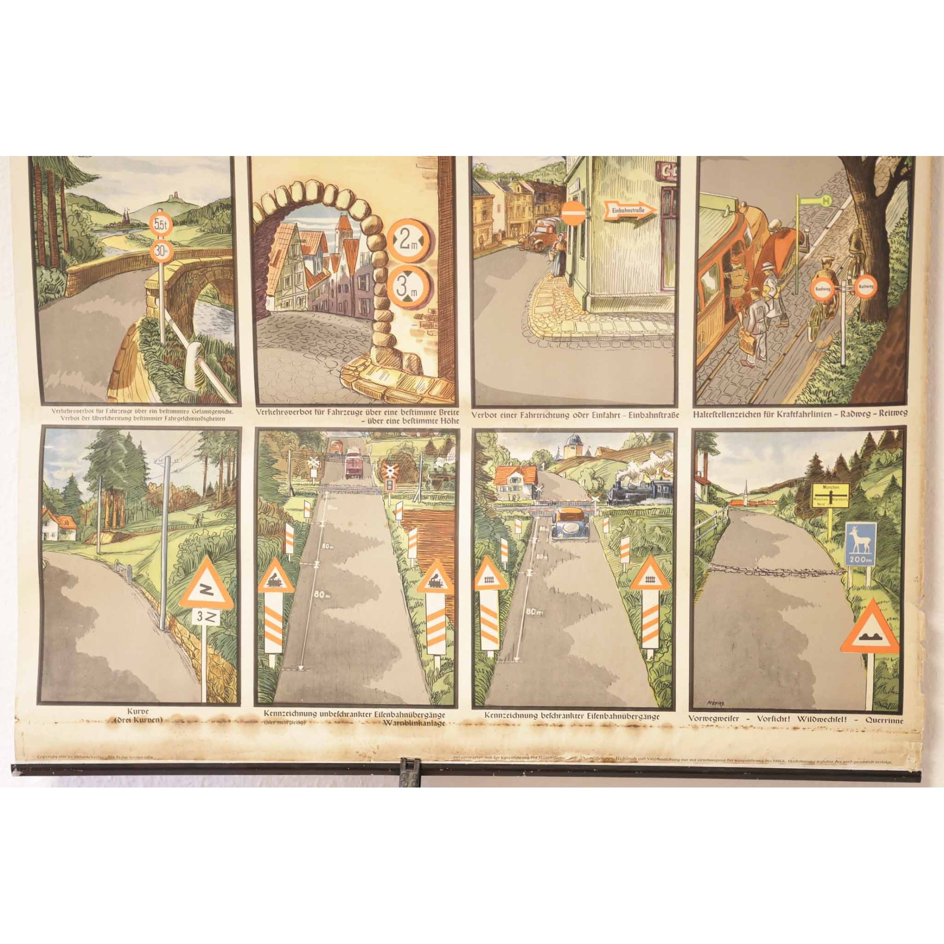 3.Reich Original Plakat 'NSKK Verkehrs-Erziehungsdienst' Tafel 11 — image 3