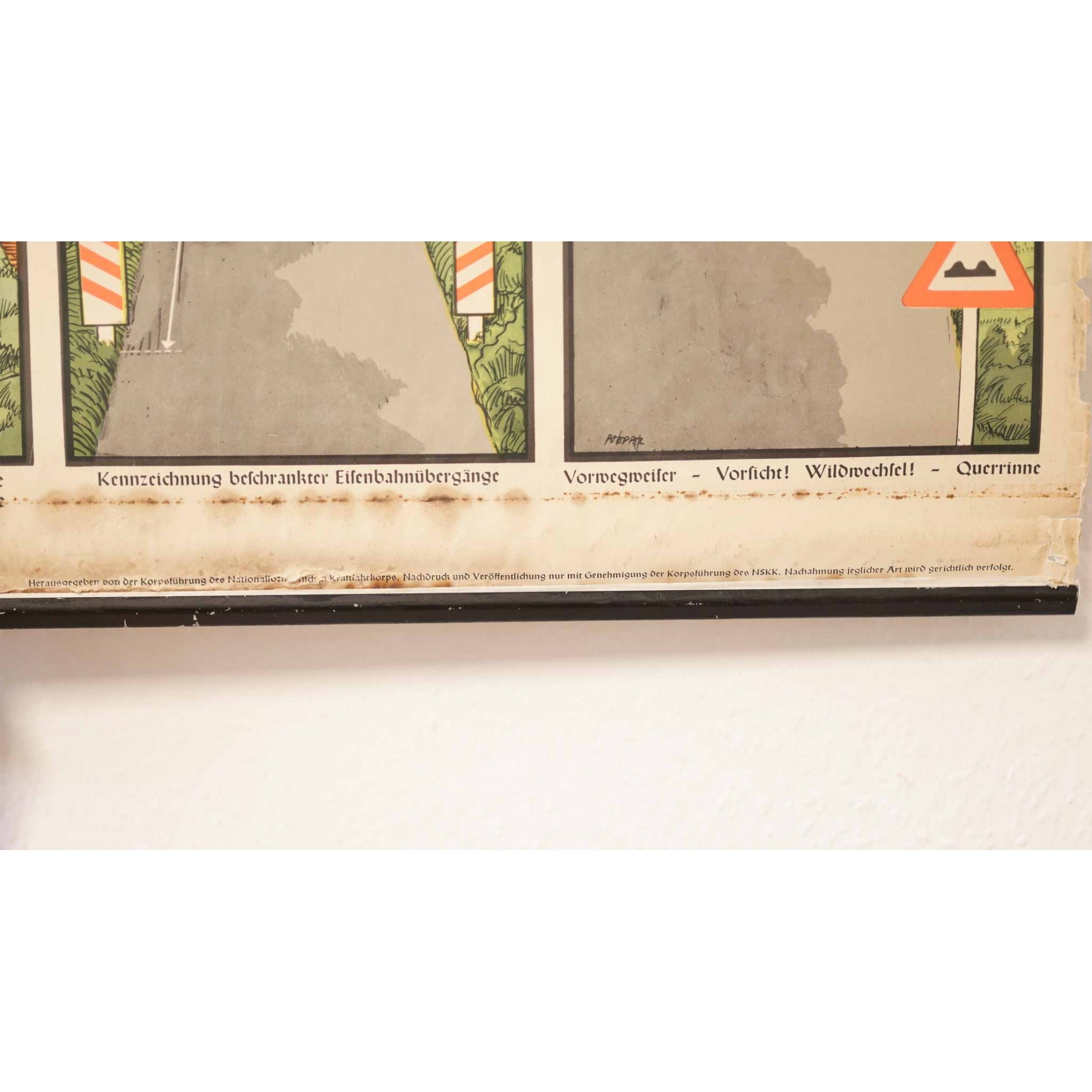 3.Reich Original Plakat 'NSKK Verkehrs-Erziehungsdienst' Tafel 11 — image 4