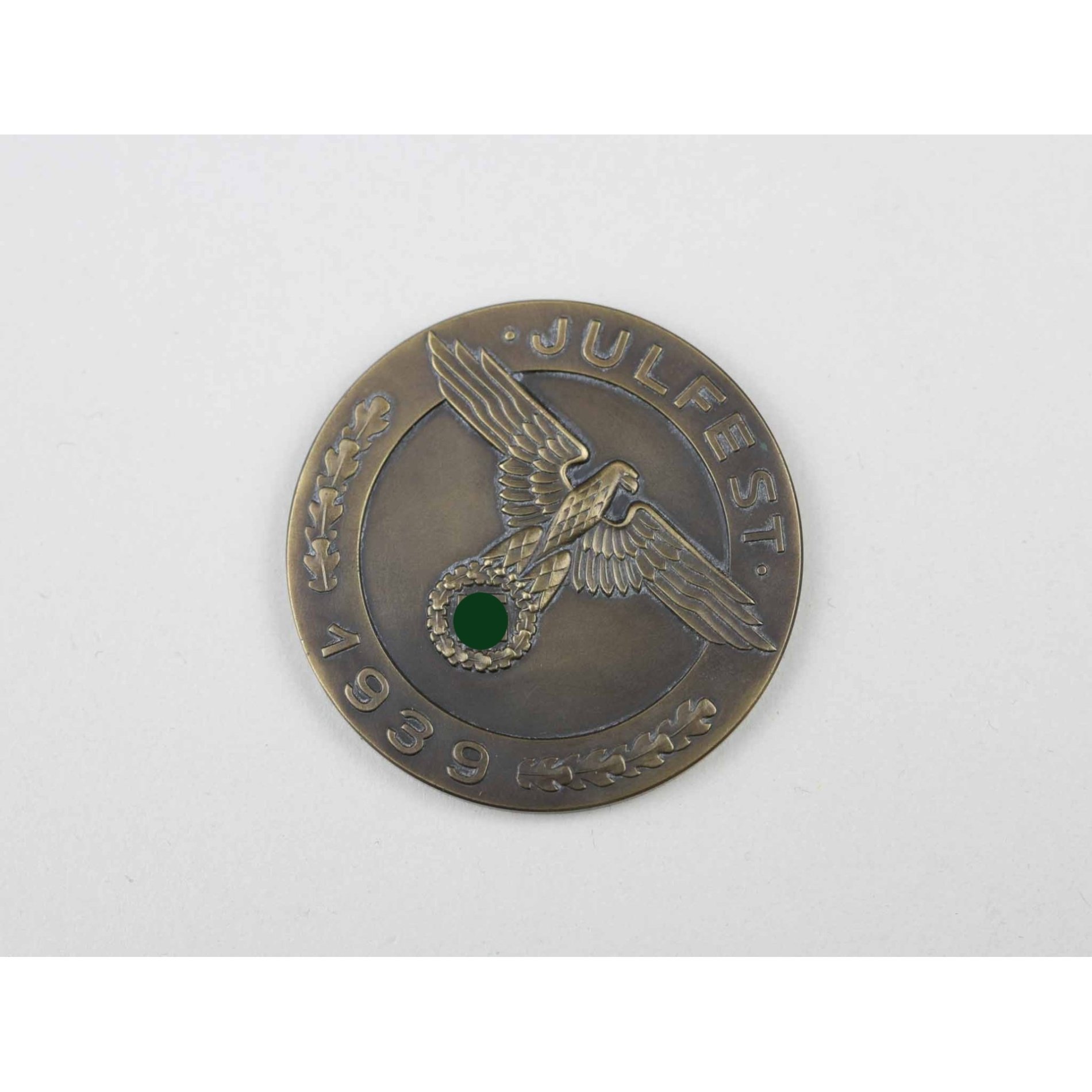 Seltene SS-Medaille 'Julfest 1939' 'Die schwarze Garde SS Oberabschnitt Ost' Deschler & Sohn — image 3