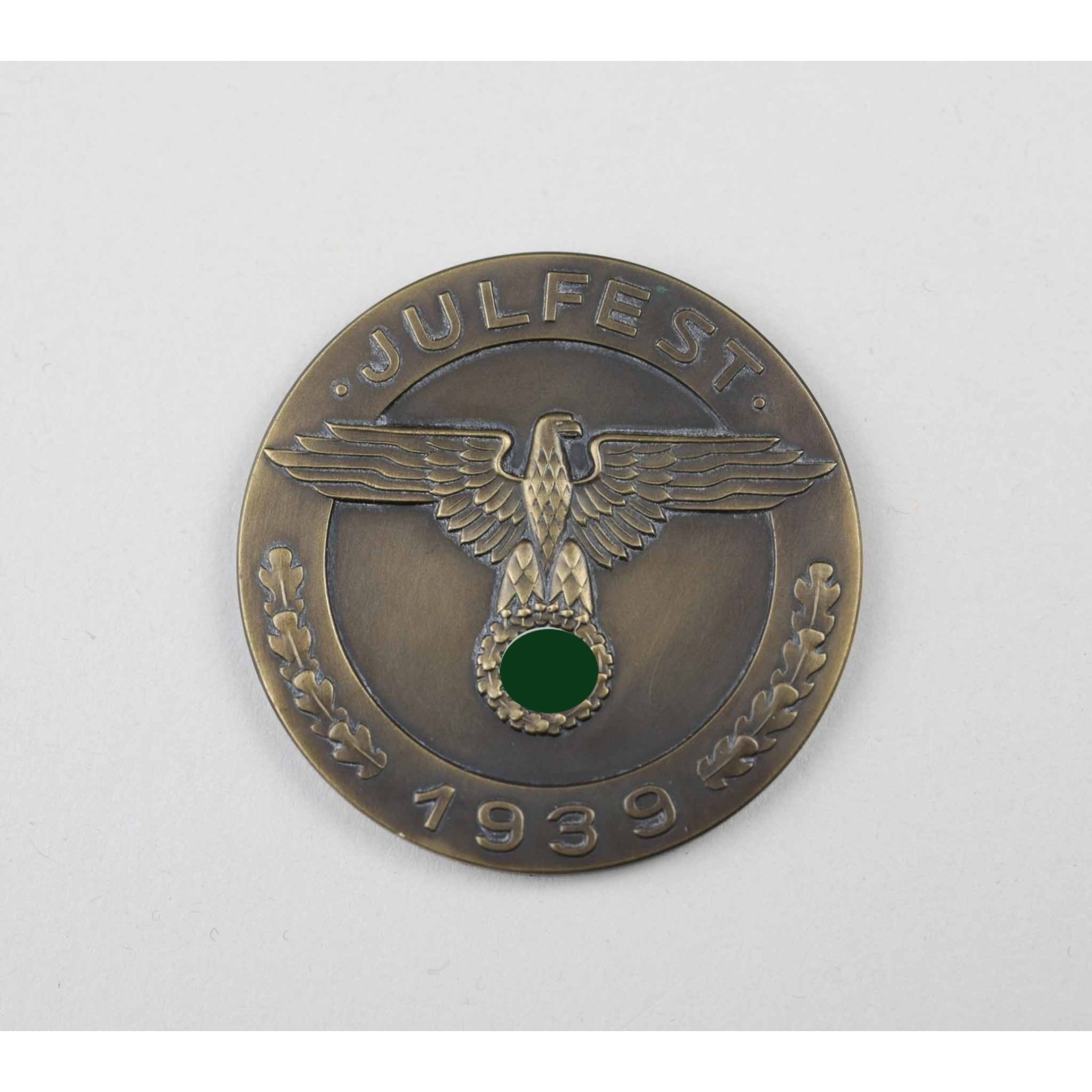Seltene SS-Medaille 'Julfest 1939' 'Die schwarze Garde SS Oberabschnitt Ost' Deschler & Sohn — image 4