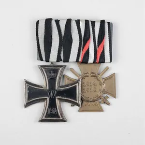 2er Ordensspange Eisernes Kreuz 2.Klasse 1914 Mit Frontkämpfer Ehrenkreuz