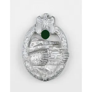Panzerkampfabzeichen in Silber 'HA' Hermann Aurich im Zustand 1 MINT