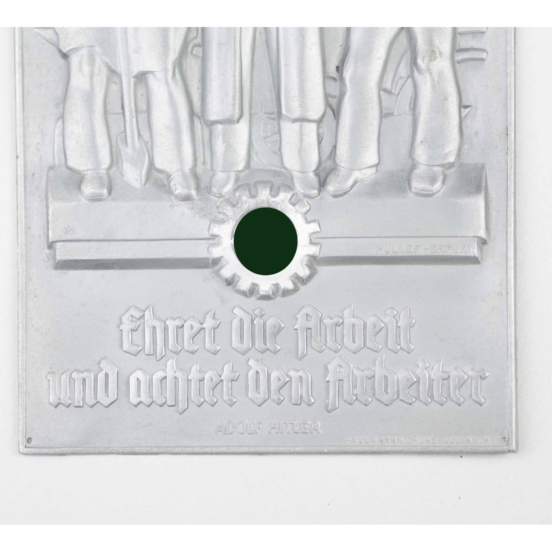 Plakette Deutsche Arbeitsfront (DAF) 'Ehret die Arbeit und achtet den Arbeiter' — image 2