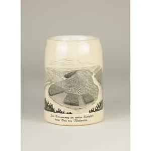 3.Reich Bierkrug 'Zur Erinnerung an meine Tätigkeit beim Bau des …