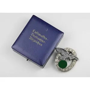 Luftwaffe Beobachterabzeichen C.E Juncker Berlin im Etui