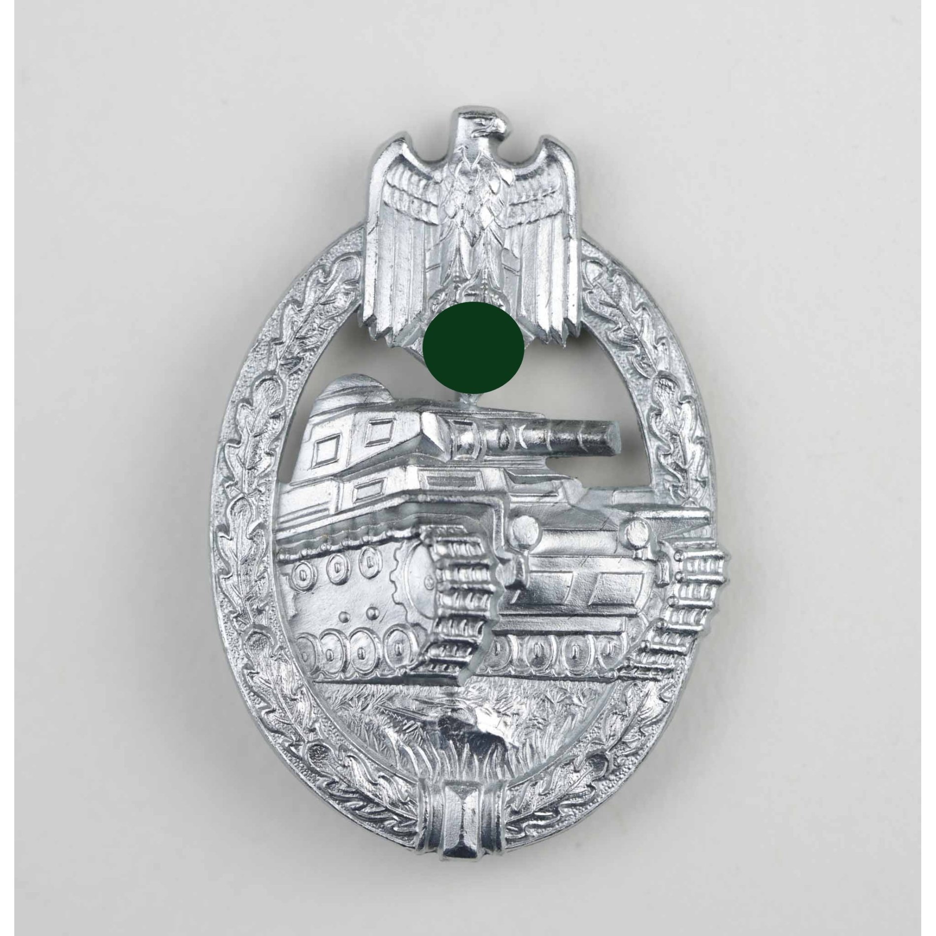 Panzerkampfabzeichen in Silber 'HA' Hermann Aurich in Pappschachtel (Zustand 1 MINT!) — image 2