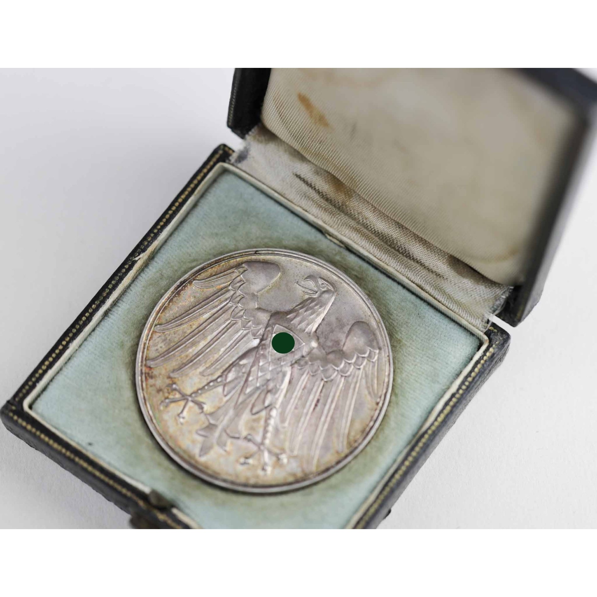 Erinnerungsmedaille 'Für Rettung aus Gefahr' große Ausführung 835 Silber 50mm im Etui! — image 5