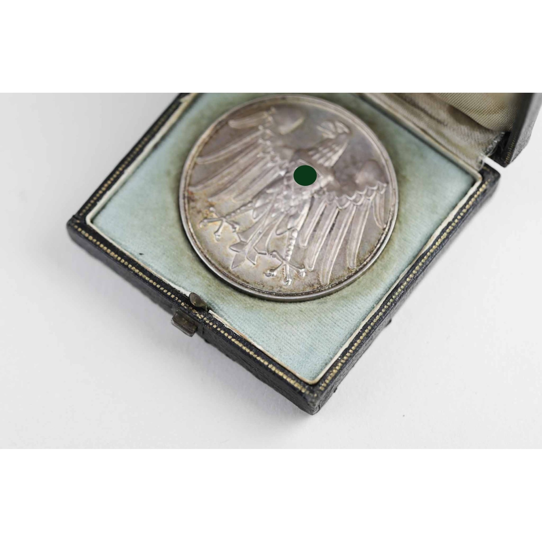 Erinnerungsmedaille 'Für Rettung aus Gefahr' große Ausführung 835 Silber 50mm im Etui! — image 7