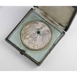 Erinnerungsmedaille 'Für Rettung aus Gefahr' große Ausführung 835 Silber 50mm …