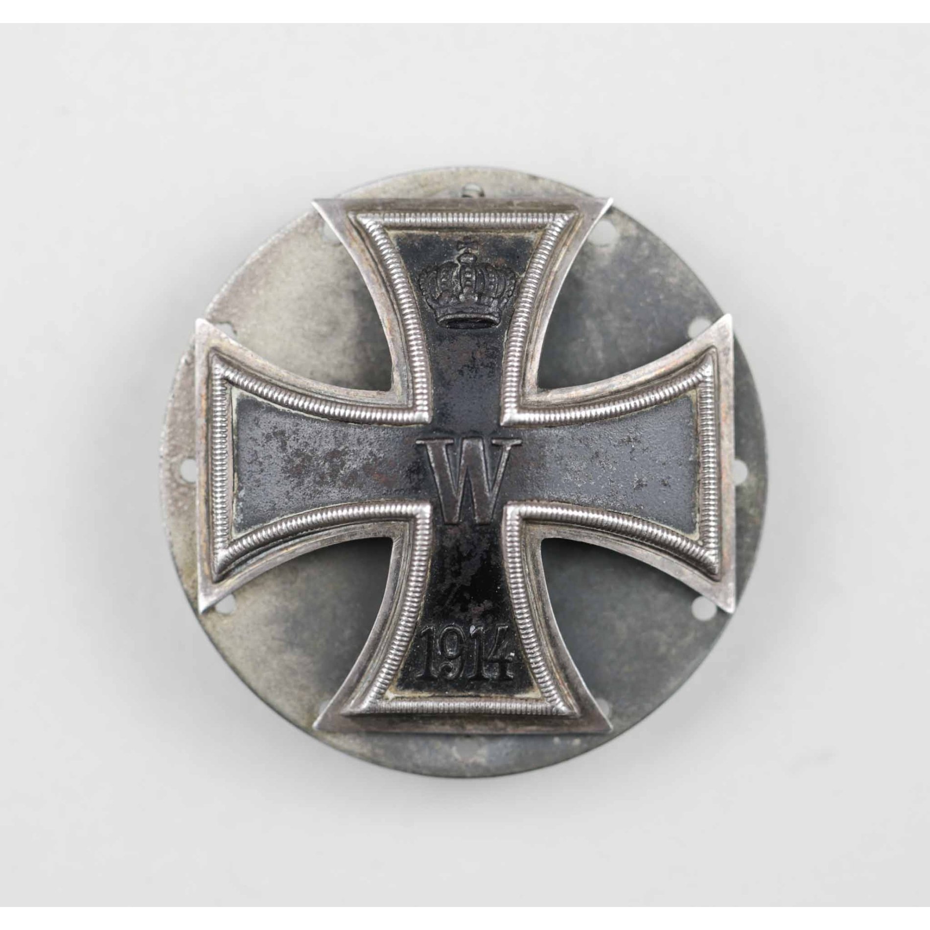 Eiserne Kreuz 1.Klasse 1914 an Schraubscheibe '800' Silber — image 2