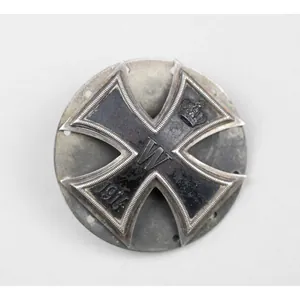 Eiserne Kreuz 1.Klasse 1914 an Schraubscheibe '800' Silber