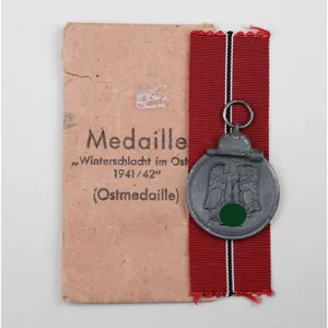 Winterschlacht im Osten Ostmedaille 1941/42 in Verleihungstüte Zimmermann