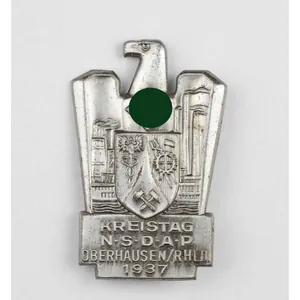 NSDAP Abzeichen 'Kreistag NSDAP Oberhausen/RHLD 1937'