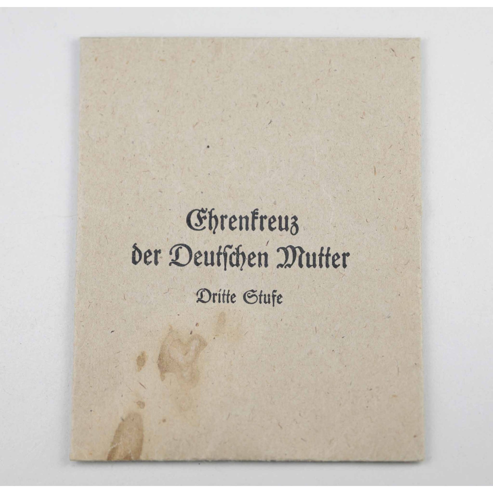 Ehrenkreuz der Deutschen Mutter Mutterkreuz in Bronze mit Verleihungstüte Sohni, Heubach & Co. — image 4