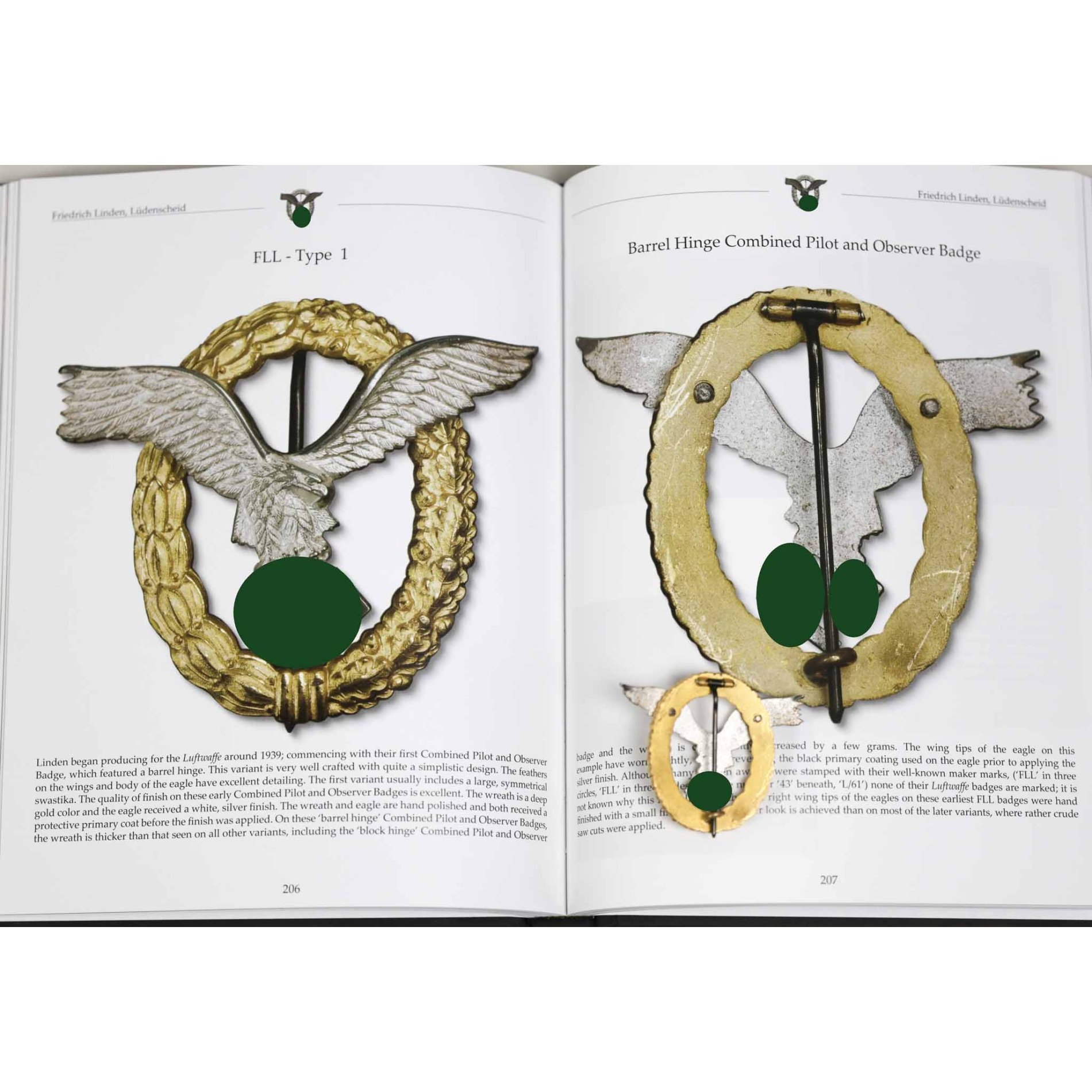 Gemeinsames Flugzeugführer u. Beobachterabzeichen FLL (Referenzstück aus dem Fachbuch) Zustand 1! — image 10