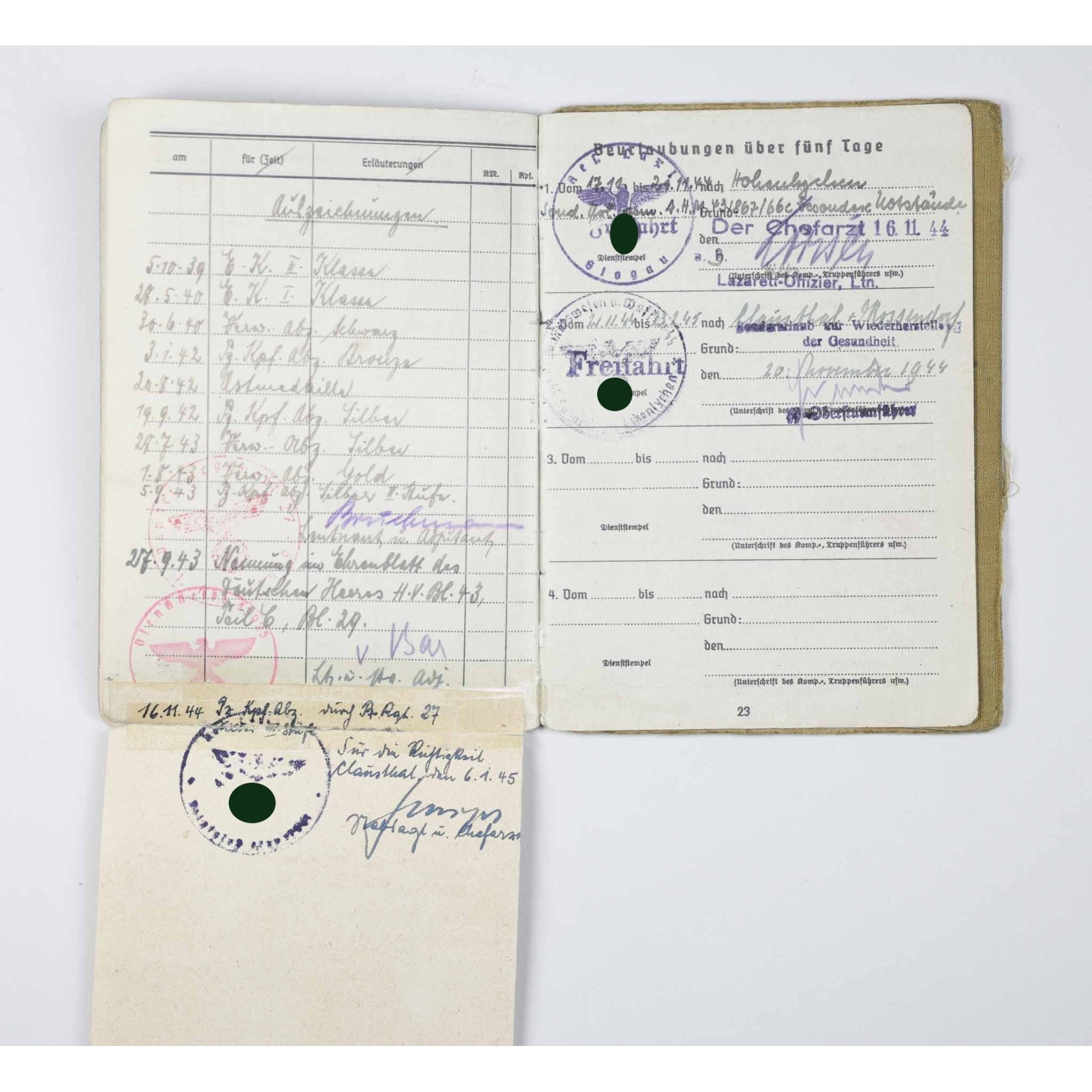 Panzer Soldbuch (DK-Träger) mit Eintrag Panzerkampfabzeichen III. Stufe (Einsatzzahl 25) Pz.Rgt. 27 (Ostfront) — image 16