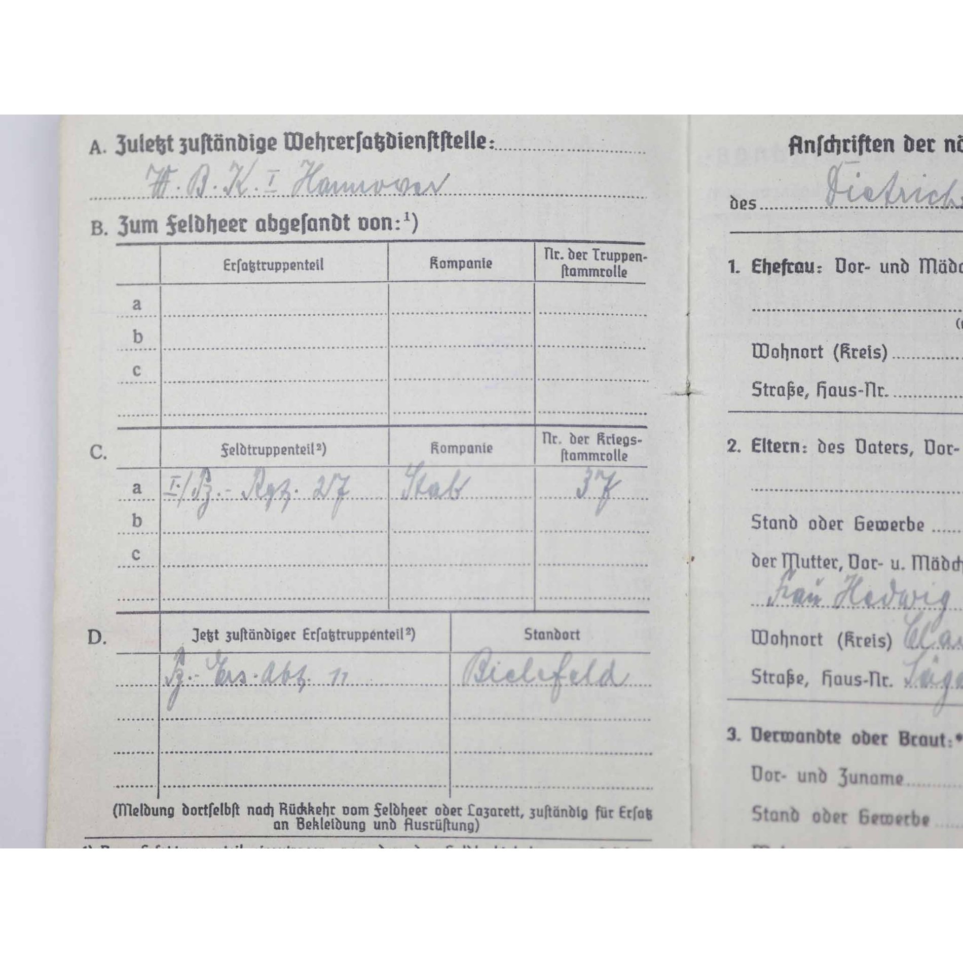 Panzer Soldbuch (DK-Träger) mit Eintrag Panzerkampfabzeichen III. Stufe (Einsatzzahl 25) Pz.Rgt. 27 (Ostfront) — image 9