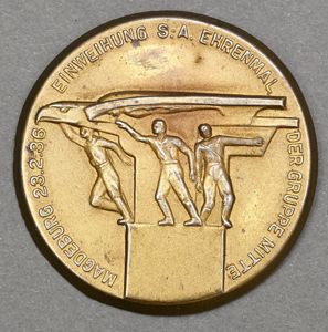 Magdeburg 23.2.1936 Einweihung S.A. Ehrenmahl der Gruppe