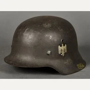 WWII German Model 1942 Army Single Decal Helmet
