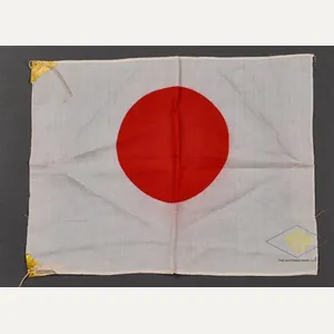 Japanese WWII Hinomaru 'Meatball' Window Flag with Veteran Provenance