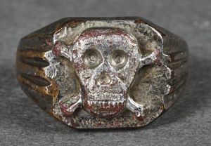 German WWII Early Friekorp Style Skull Ring