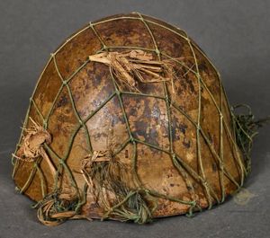 WWII Japanese Army Helmet with Net and Screw Pine Scrim, …