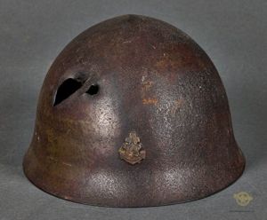 WWII Japanese Naval Landing Forces Combat Relic Helmet