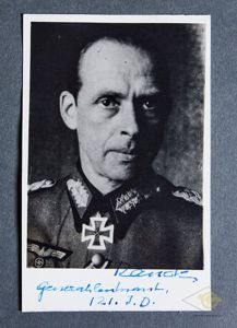 German WWII Photo of Knights Cross Winner Werner Ranck
