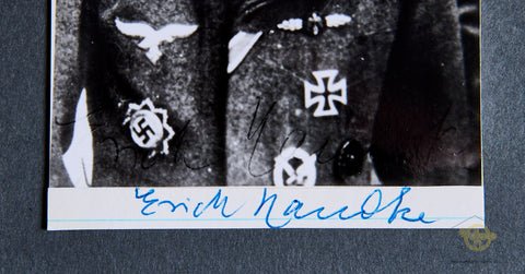 German WWII Signed Photo of Luftwaffe Ace & Knights Cross Winner Erich Handke — image 2