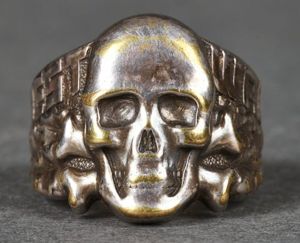 German WWII West Wall Skull Ring