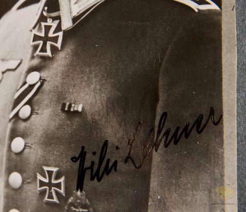 German WWII Signed Photo of Knights Cross Winner Wilhelm Lehner — image 2