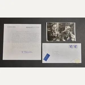 German WWII Signed Photo of Knights Cross Winner Hermann Kremer