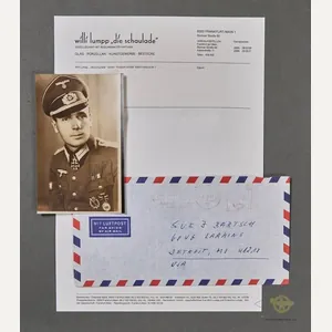 German WWII Signed Photo of Knights Cross Winner Karl-Willi 'Peter' …