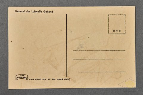 German WWII Postcard of General Adolf Galland — image 2