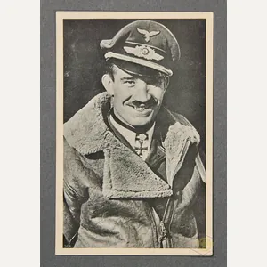 German WWII Postcard of General Adolf Galland