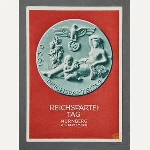 German WWII Reichsparteitag Nürnberg 1939 Postcard