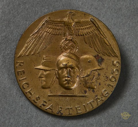 German WWII Reichsparteitag Nürnberg 1935 Postcard and Tinnie — image 4