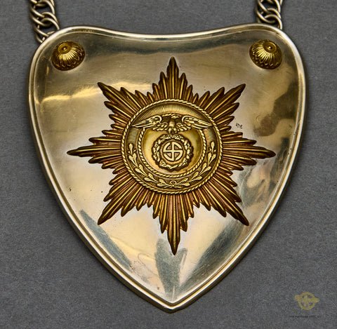 German WWII First Model SA/SS Gorget with Chain — image 2