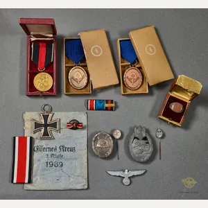 Veteran Lot of 11 German WWII Medals and 1 Ring