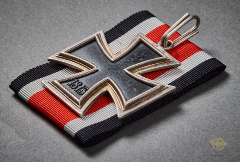 WWII German Knights Cross with Ribbon by C.E. Juncker w/Dietrich Maerz Authentication — image 3