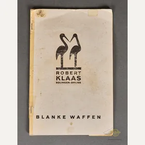 Robert Klaas, Solingen-ohligs, Blanke Waffen Catalog