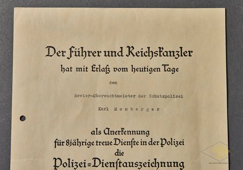 Police 8 Year Long Service Document — image 2