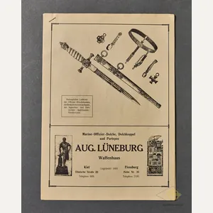 Pre Third Reich Paper Catalog of Navy Daggers and Accessories