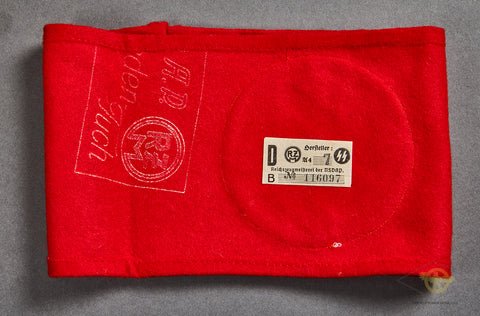 German WWII Scarce Wool SS Armband for Overcoat — image 3