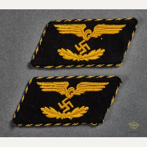 Veteran Bring Back German WWII Set of Railroad Collar Tabs