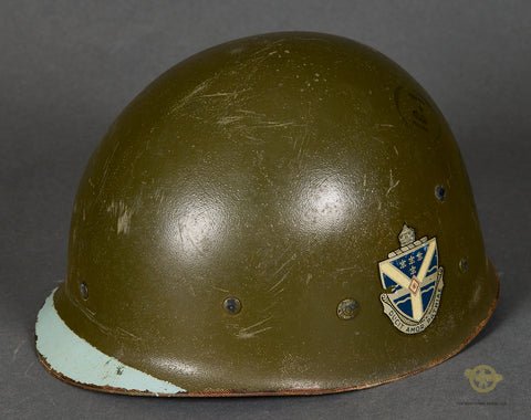 WWII US M-1 Helmet with Korean War Liner — image 6